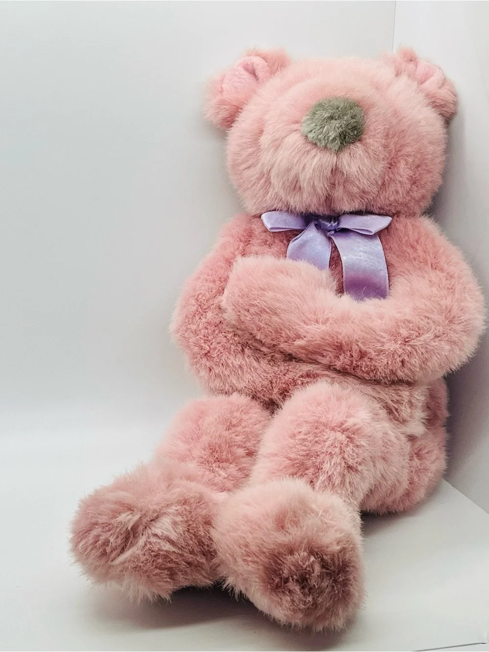 Vintage Mary Meyer 1995 Teddy Bear Funny Bones Pink Poseable Jointed Plush 18